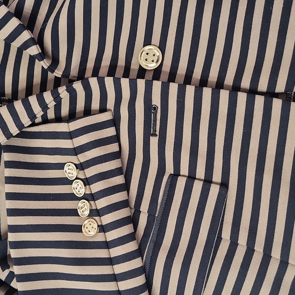 NWOT Naivee women's black & brown stripped with pockets blazer jacket top, XS - Picture 6 of 8